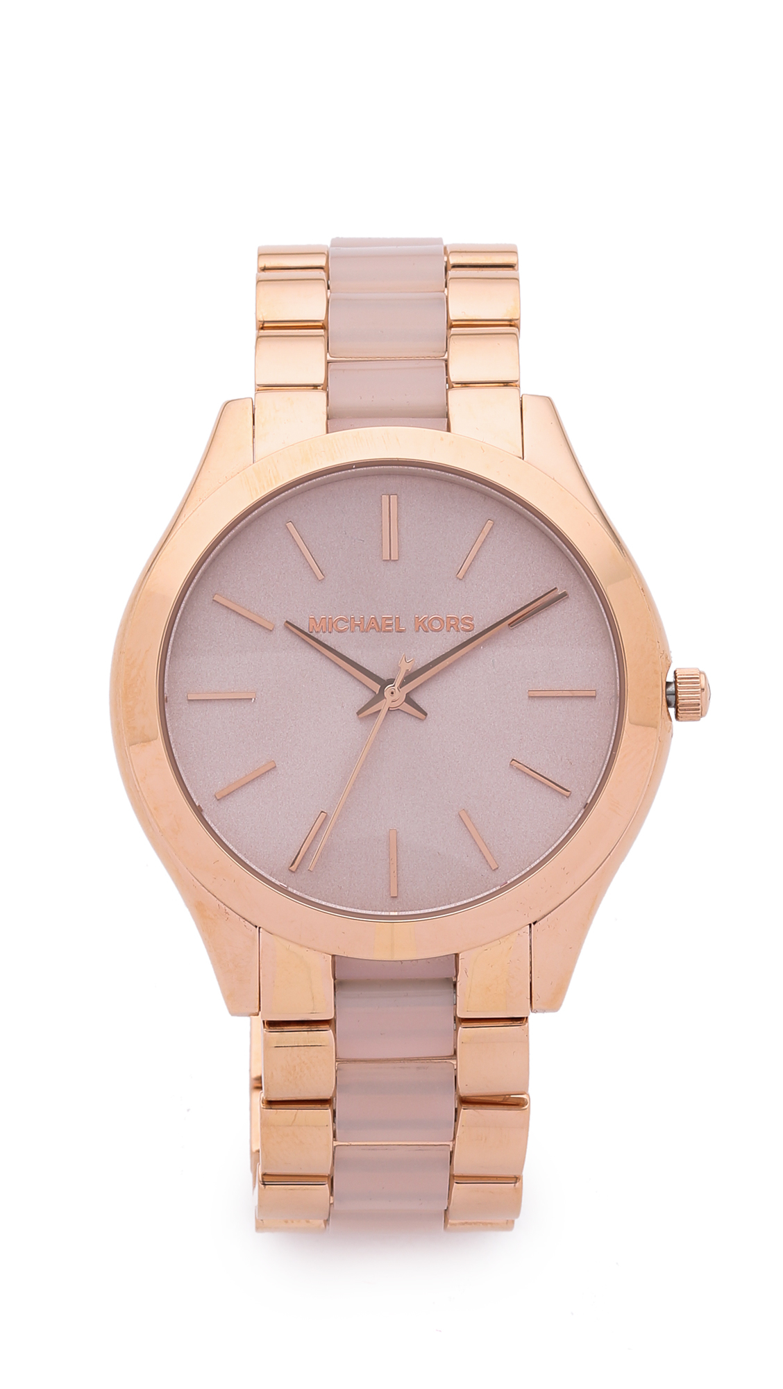 Michael Kors Slim Runway Watch - Rose Gold/blush in Pink | Lyst