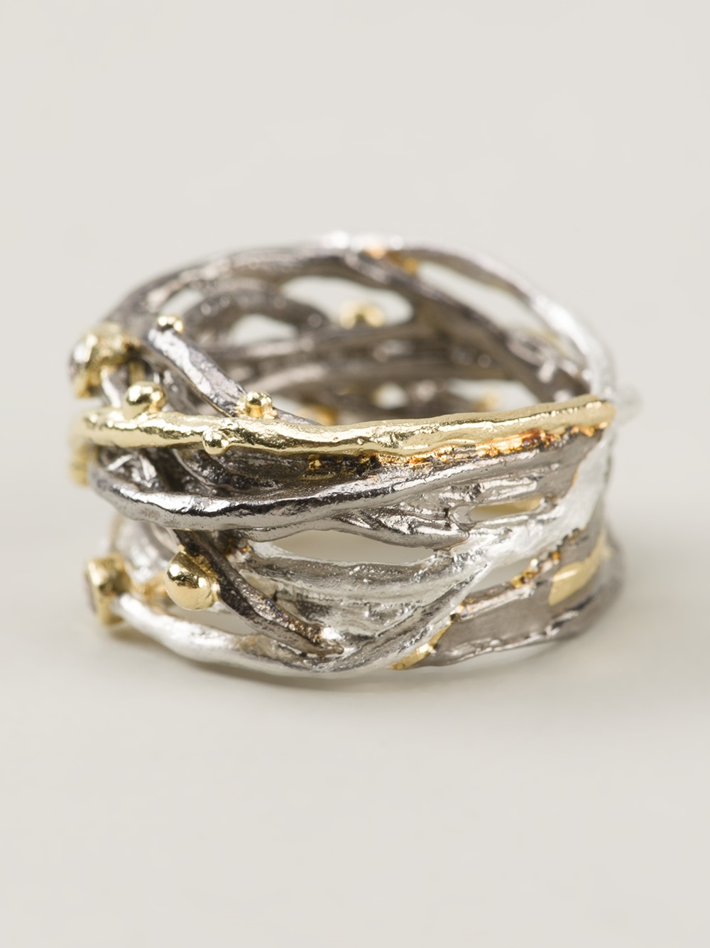 Bjorg Big Nest Ring in Metallic Lyst UK