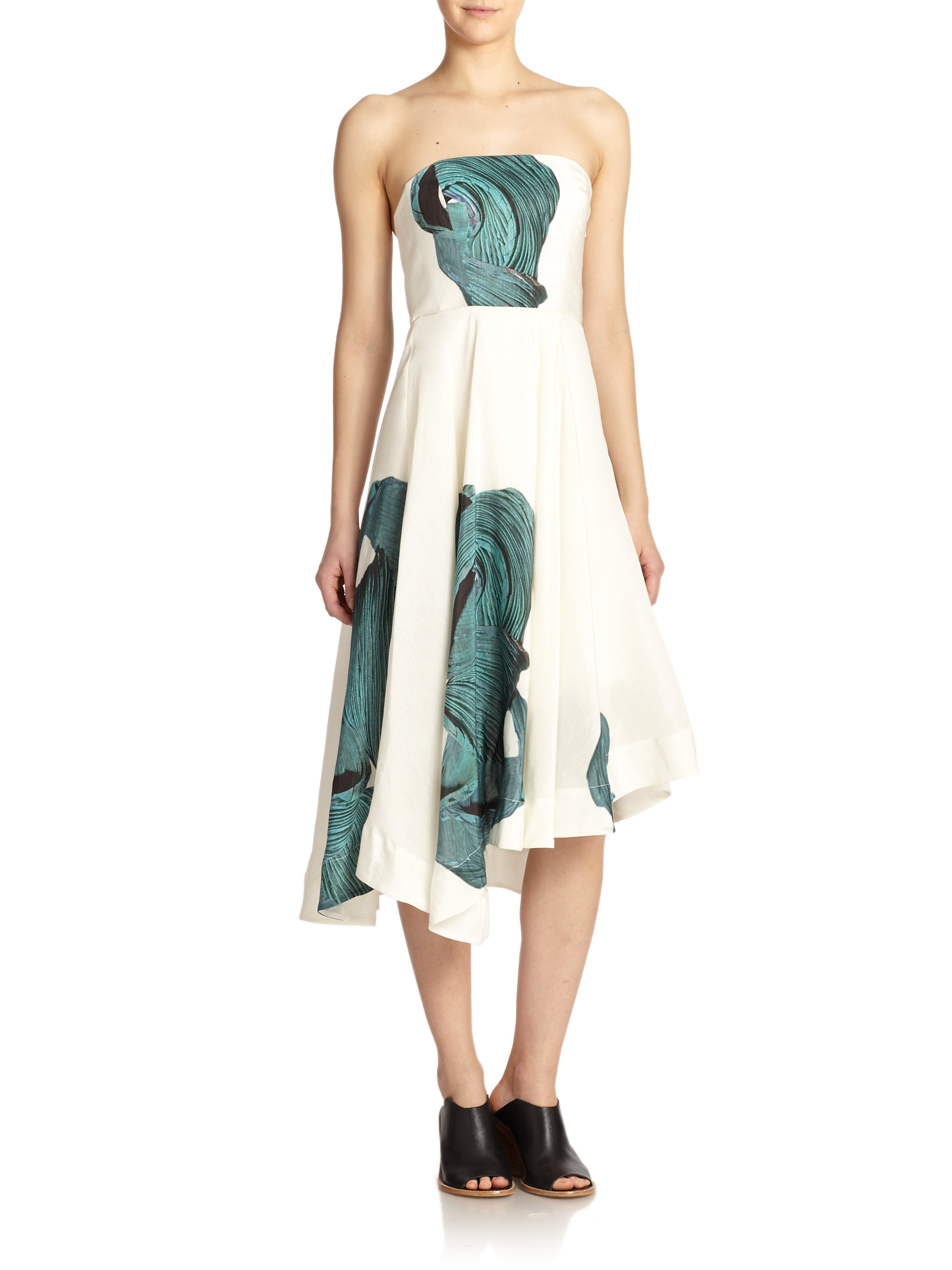 tibi strapless dress