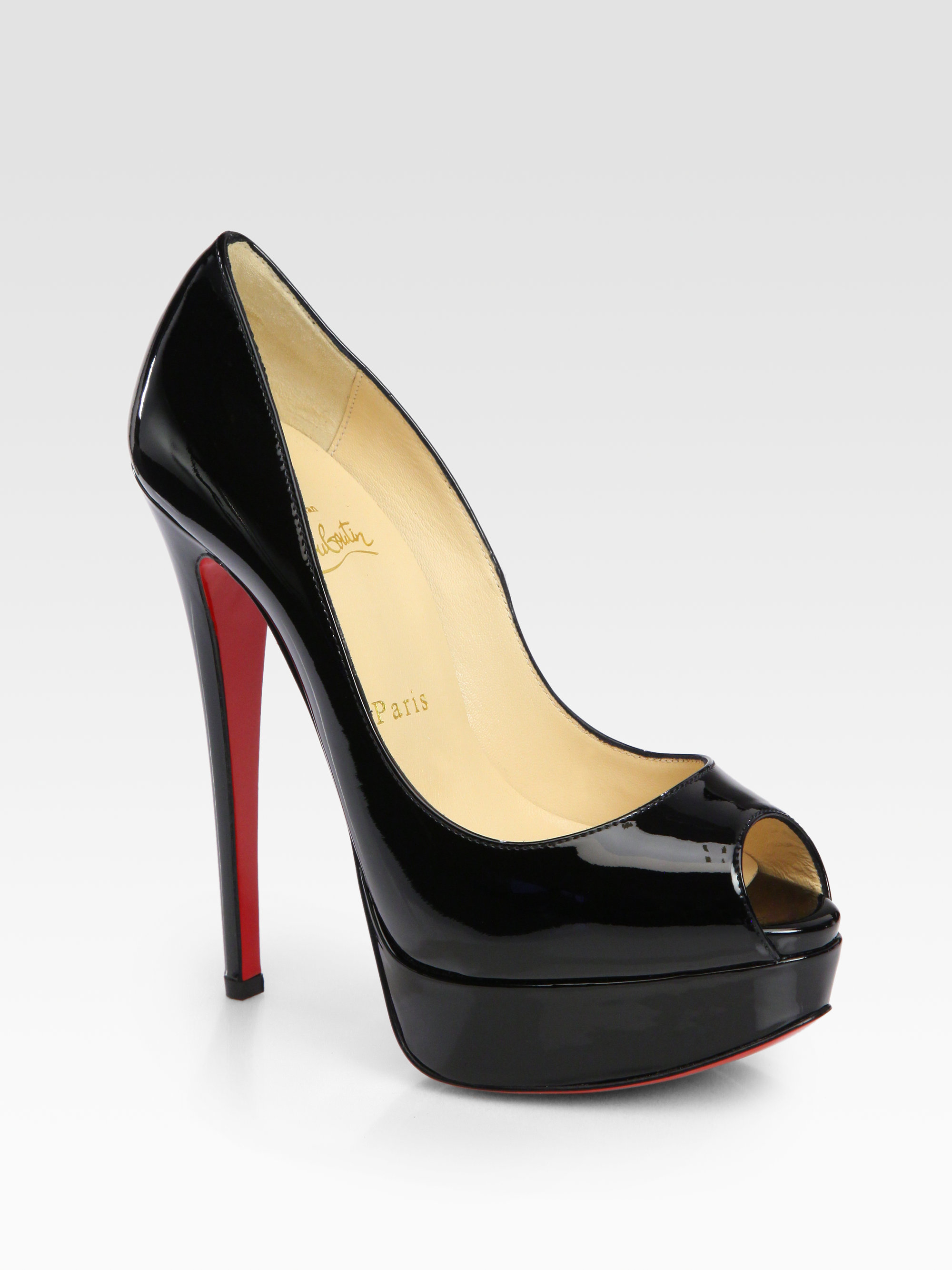 louboutin lady peep black