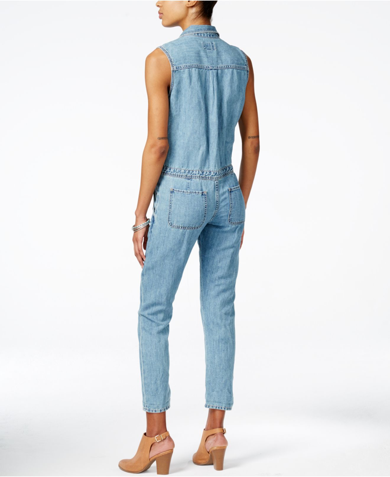 lucky brand denim jumpsuit