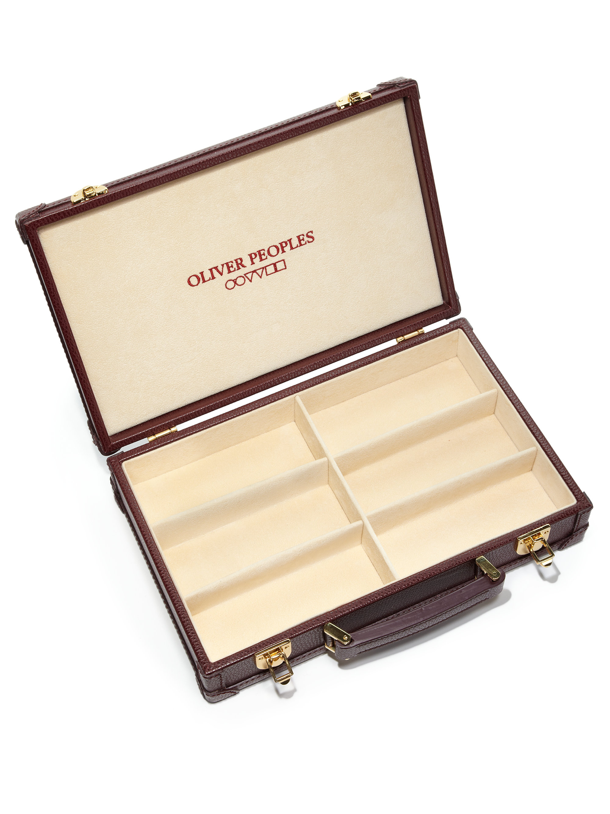 Oliver Peoples Leather Eyewear Trunk in Brown for Men | Lyst