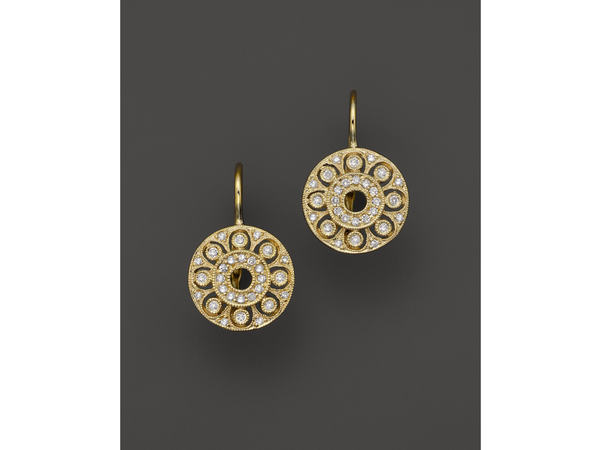 Kc designs Diamond Drop Earrings In 14k Yellow Gold, .25 Ct. T.w. in ...
