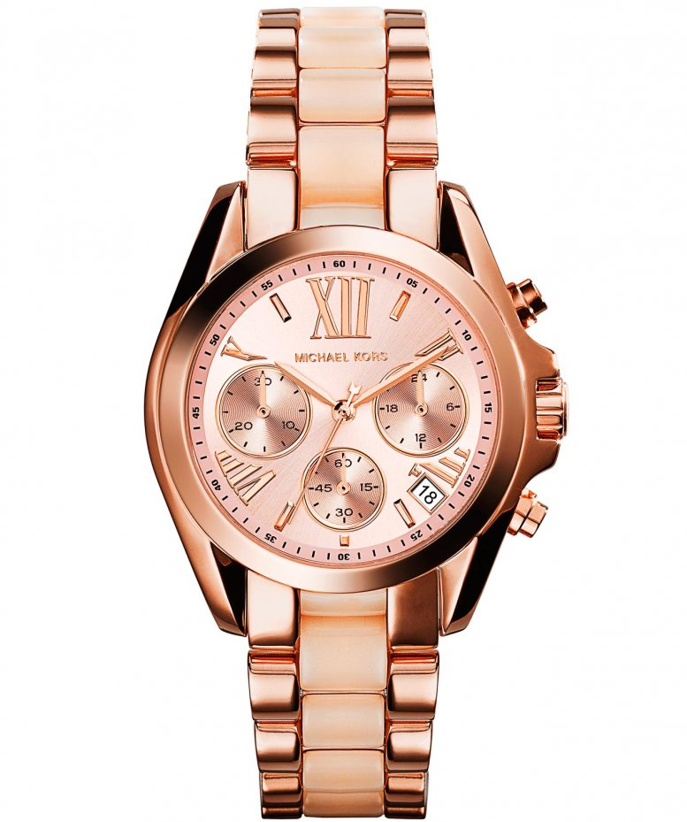 Michael kors Bradshaw Oversized Rose Gold-Toned Watch MK5503 in Pink