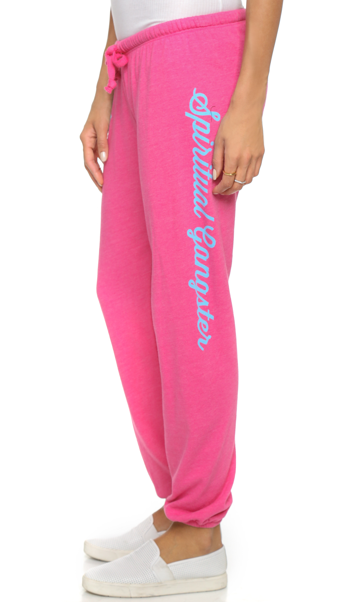 Spiritual gangster Sweatpants - Maui Pink/Neon Turq in Pink | Lyst