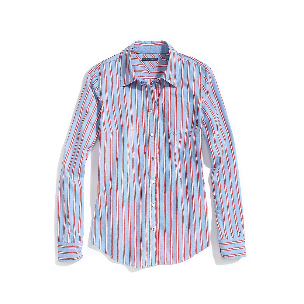 Tommy hilfiger Oxford Long Sleeve Multi Stripe Shirt in Blue (CORE BLUE ...