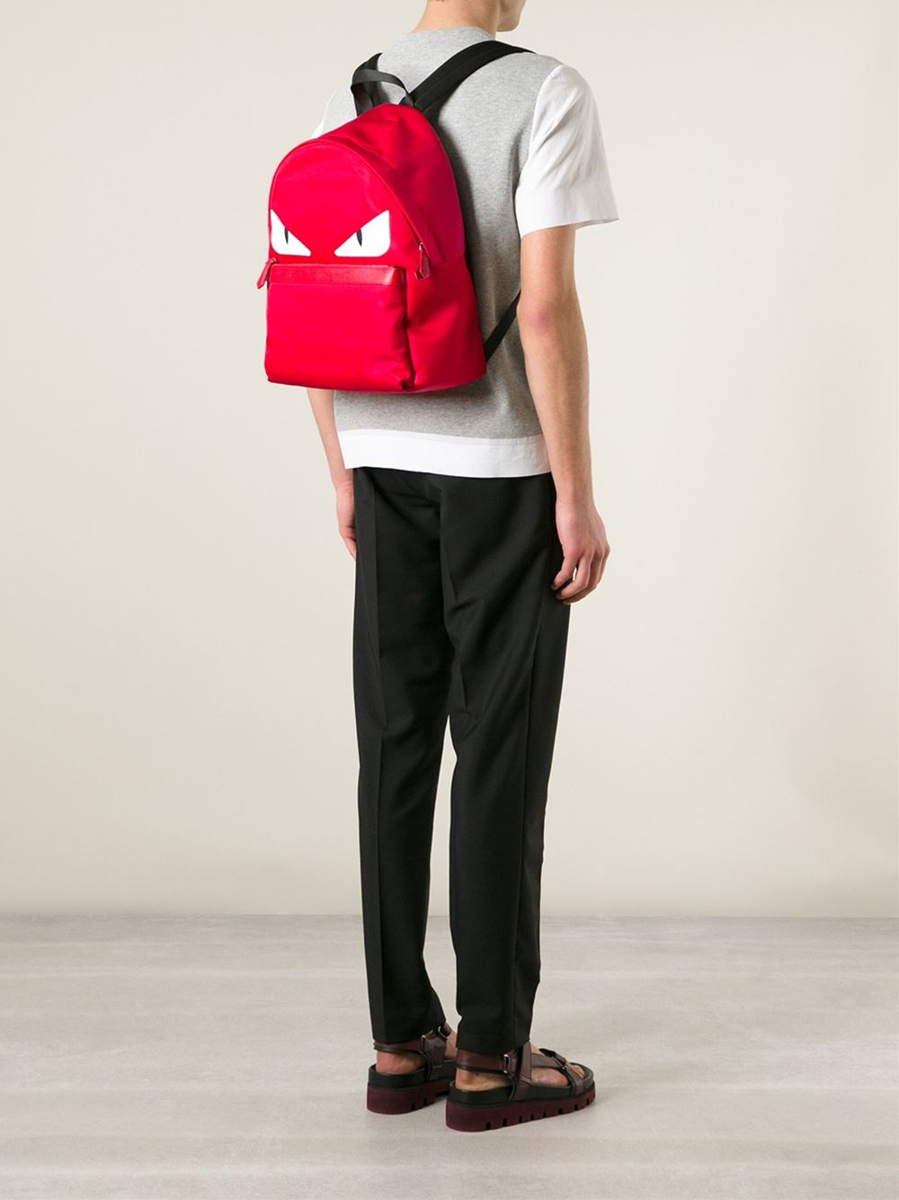 mens red backpack