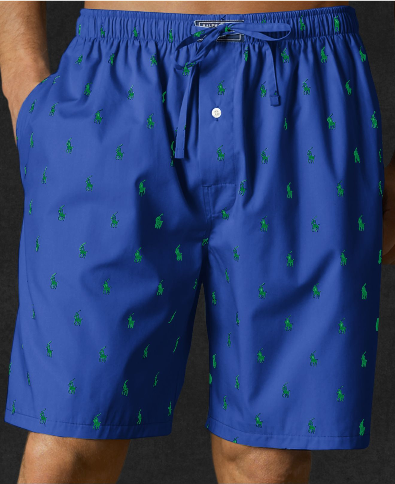 Lyst - Polo ralph lauren Men'S Allover Polo Player Woven Pajama Shorts in Blue for Men