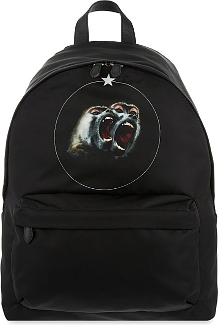 Givenchy Leather Twin Monkey Backpack 