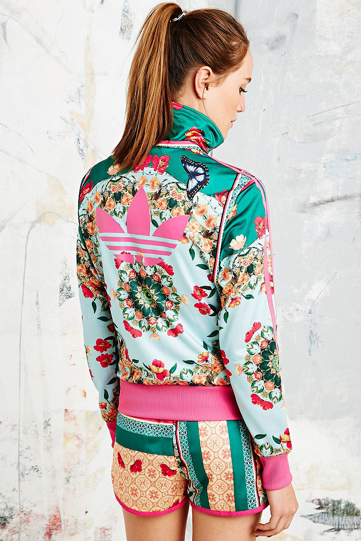 adidas flower print jacket