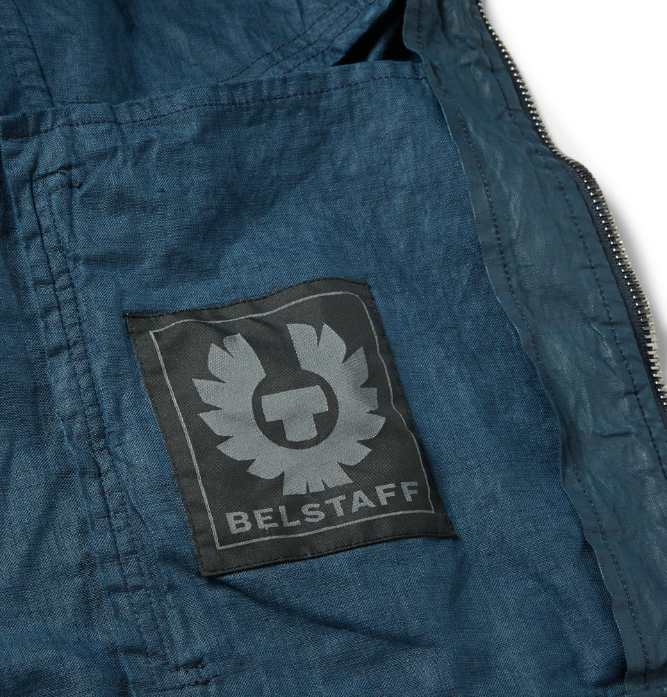 Belstaff K Racer Waxed-Linen Jacket in Blue for Men - Lyst