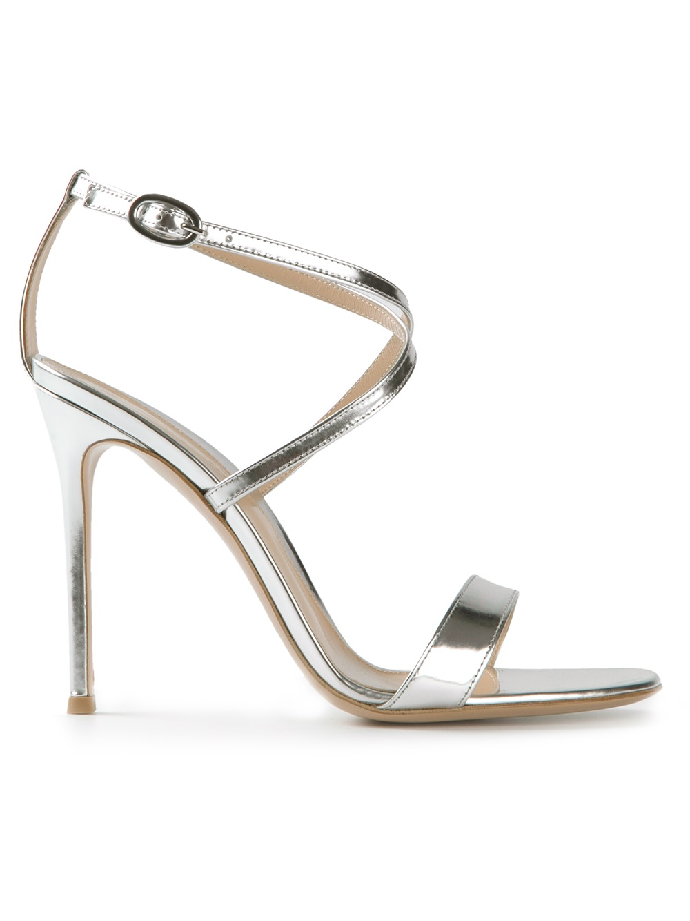 gianvito rossi metallic sandals