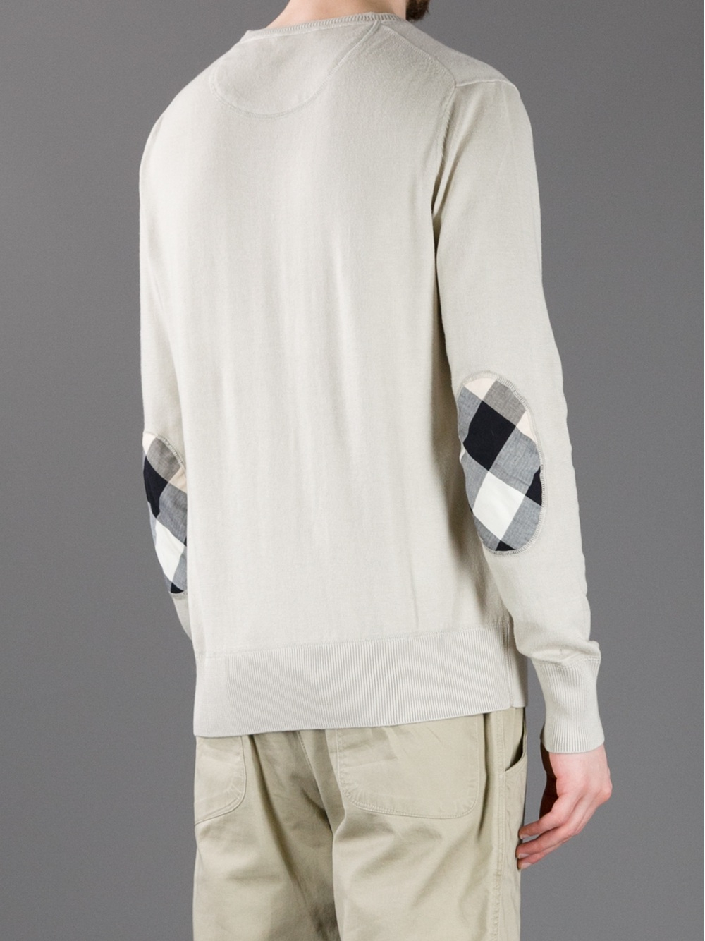 burberry elbow patch sweater