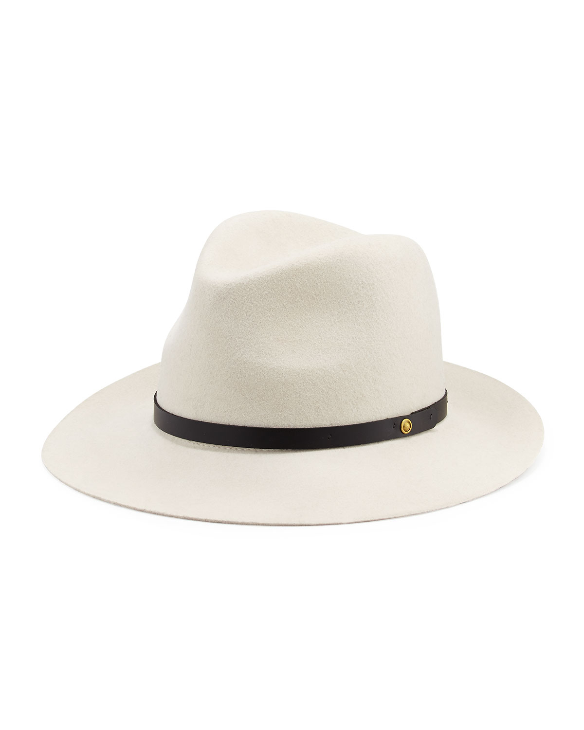Rag & bone Floppy Brim Wool Fedora Hat in White (bone) Lyst