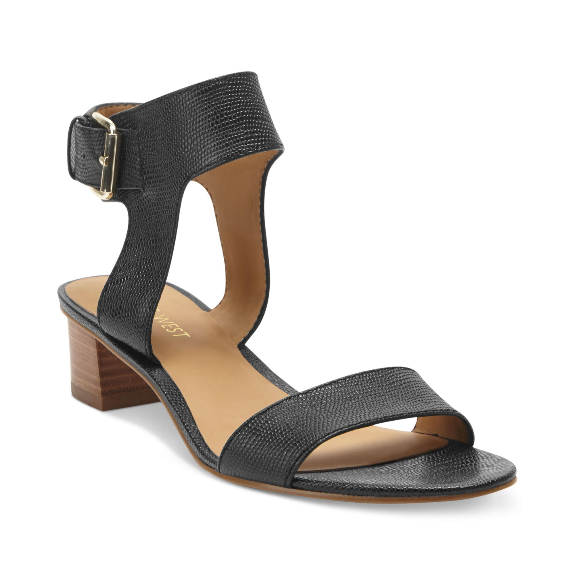 Nine West Tasha Two Piece Sandals in Black Lyst