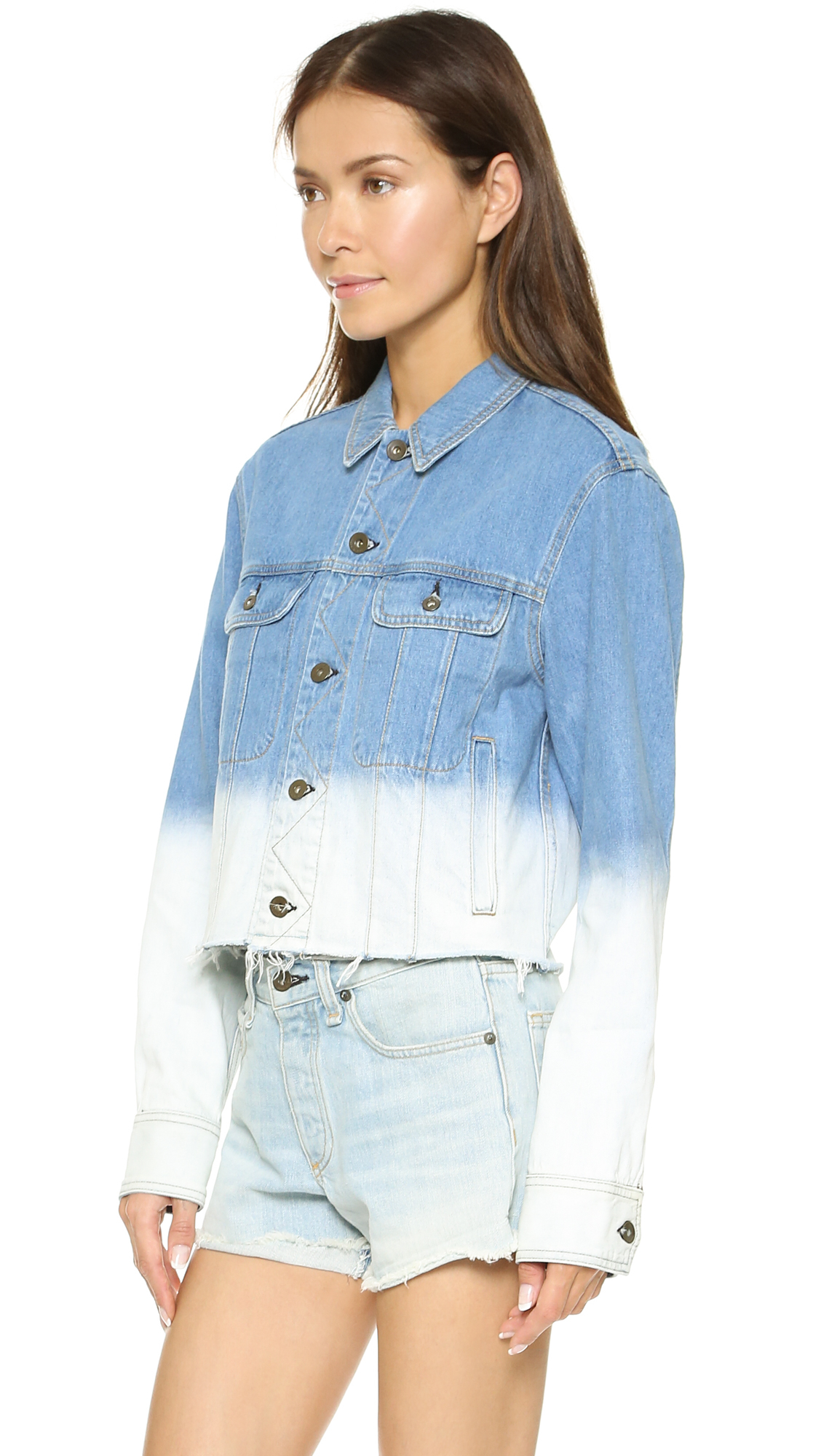 ombre jean jacket