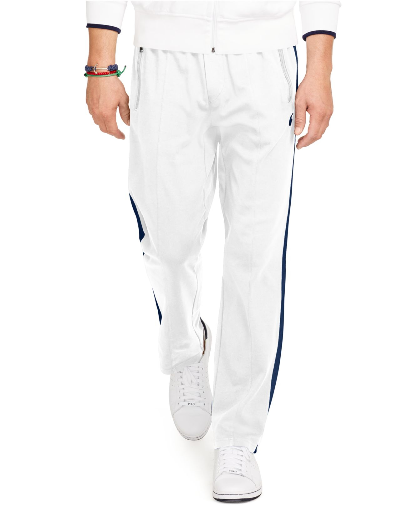 White Ralph logo-print cotton-blend track pants, Polo Ralph Lauren