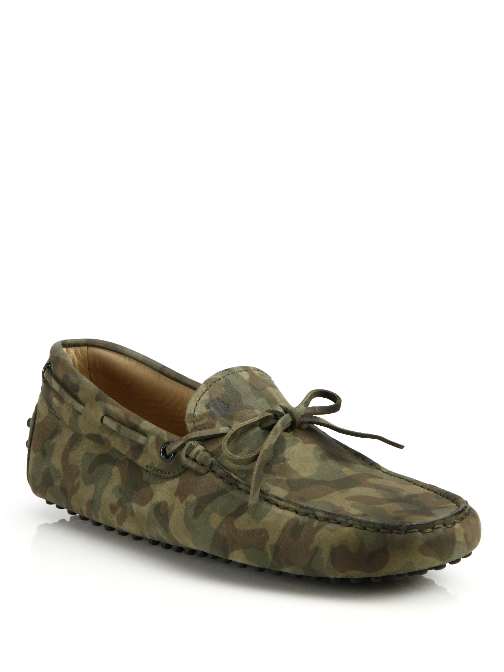 Tod's Camo Tie Drivers in Green for Men 