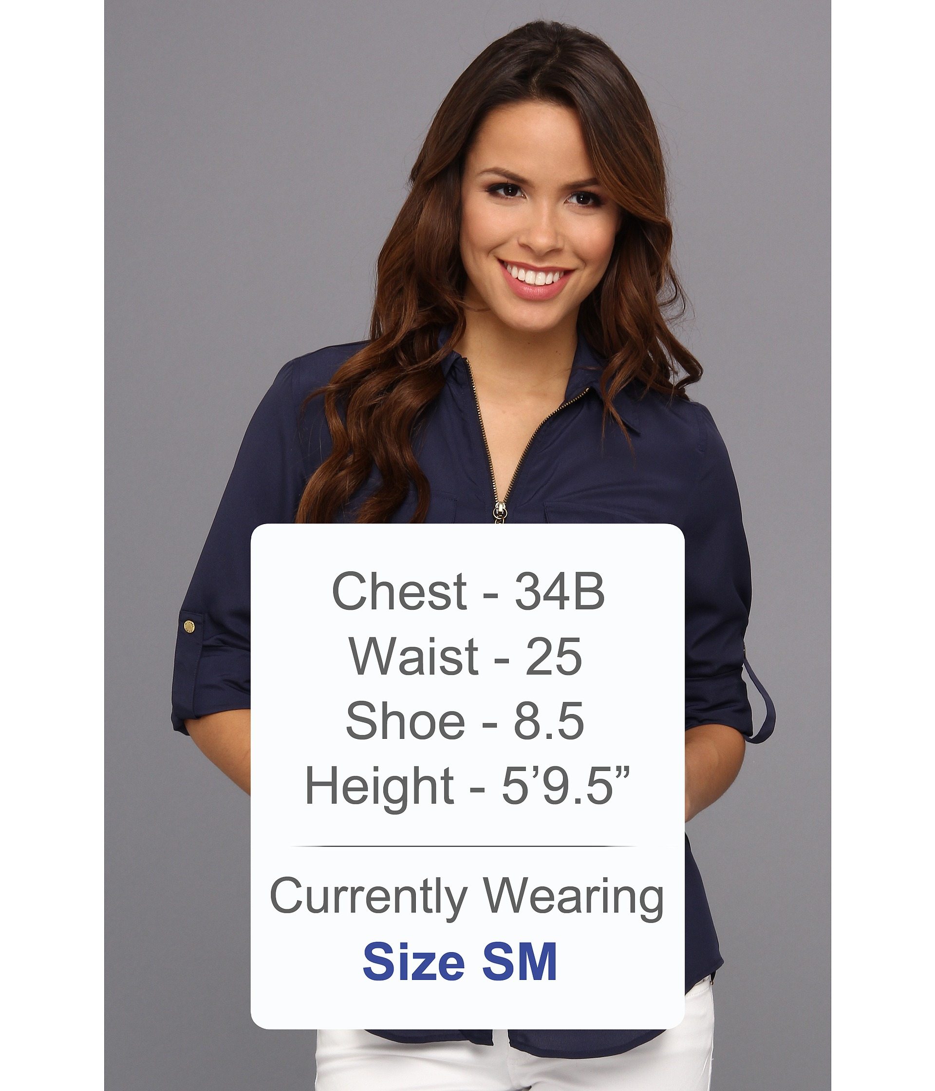 MICHAEL Michael Kors Dog Tag Zip Camp Shirt in Blue Lyst