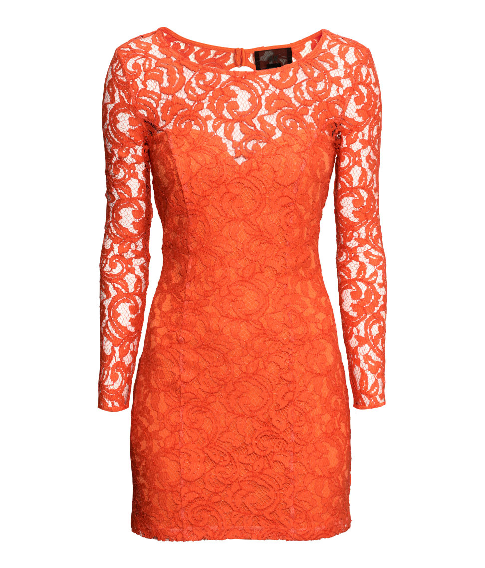 Buy > orange lace dresses > in stock