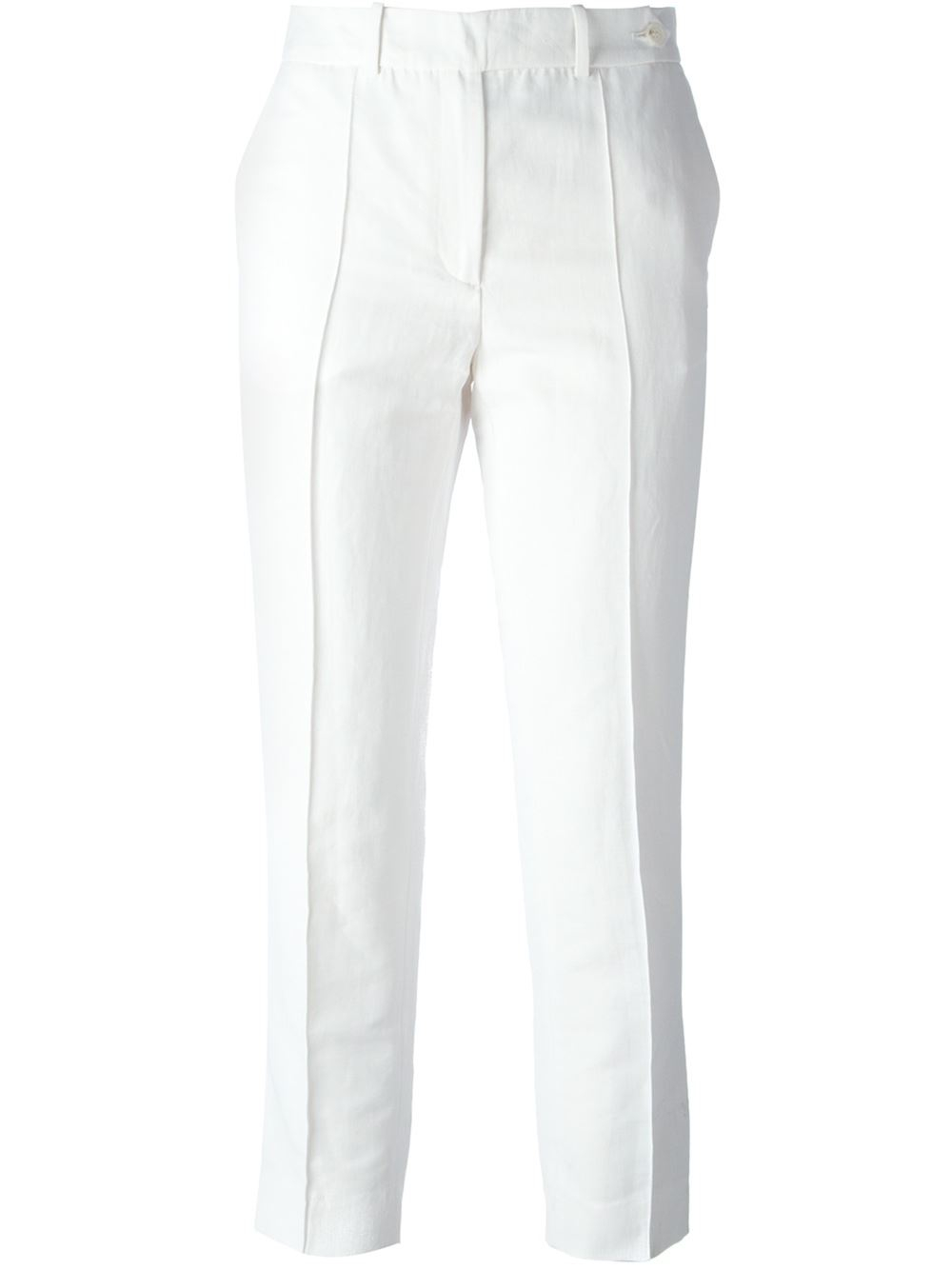 Ç X Mira Mikati Straight Leg Trousers in White | Lyst