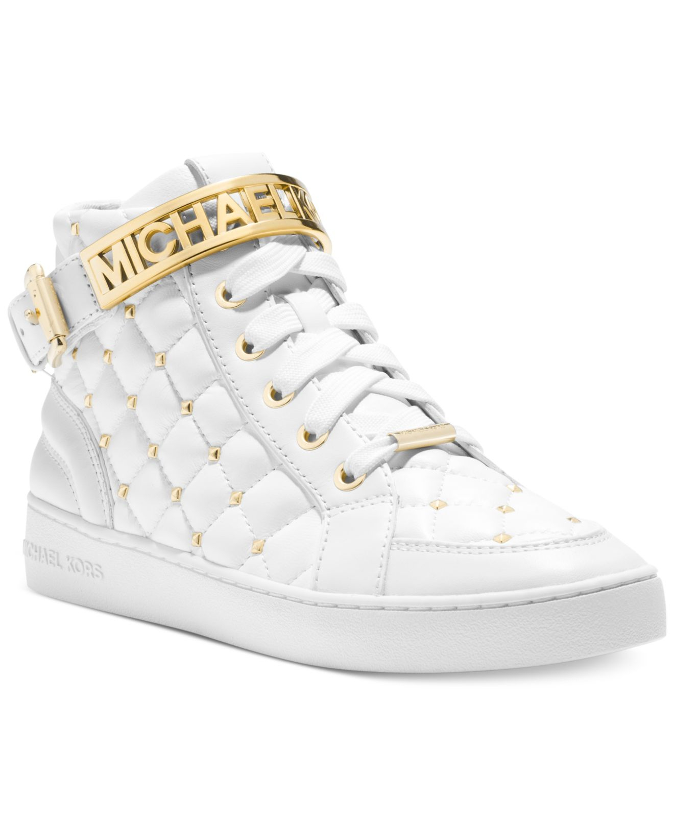 Michael Kors Michael Essex High Top Sneakers in White - Lyst