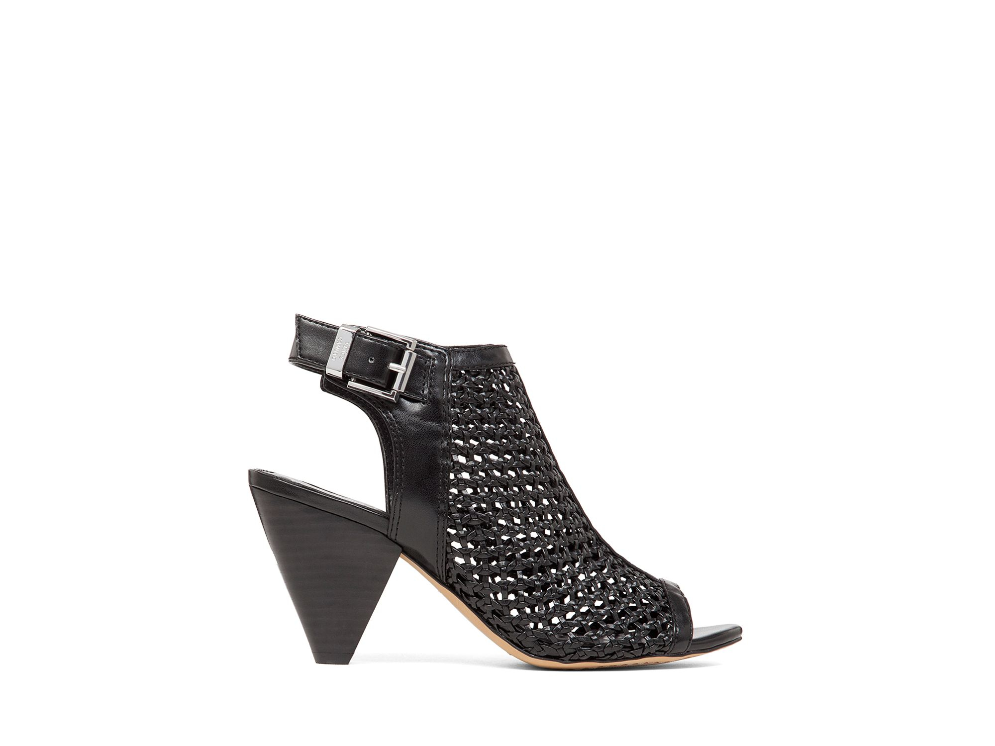 Vince camuto Open Toe Booties - Emilia Perforated in Black | Lyst