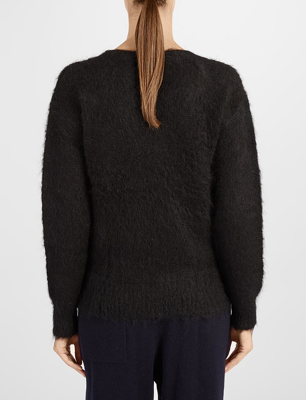 JOSEPH Wool Mohair Knit V Neck Sweater in Black - Lyst