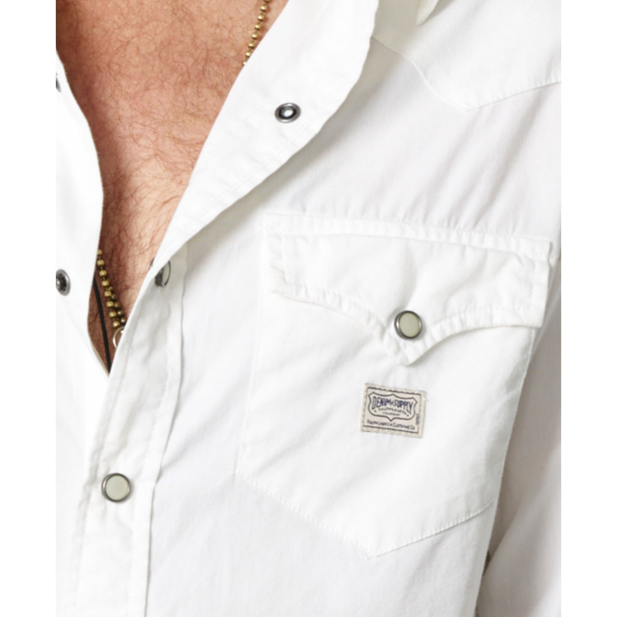 white denim western shirt
