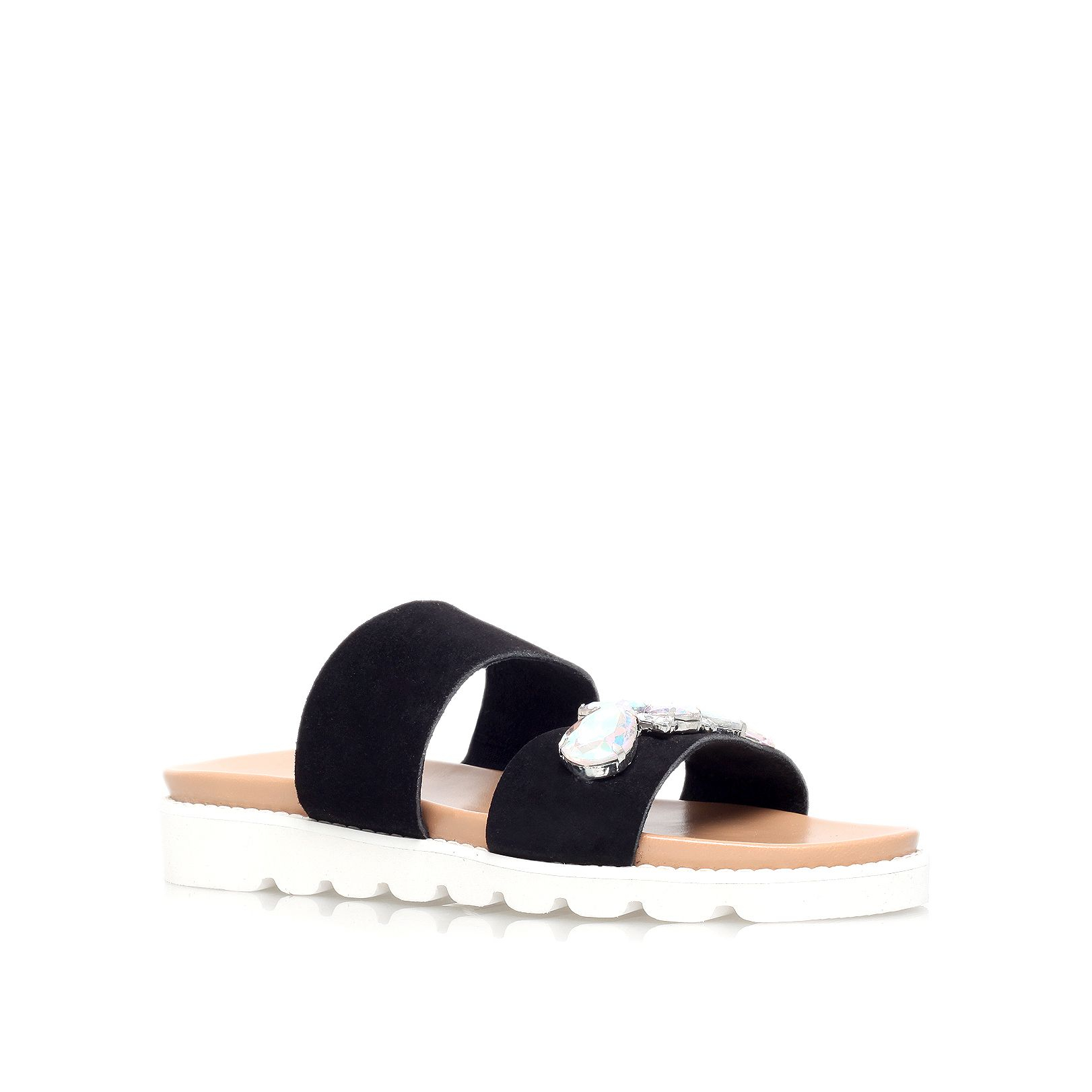 carvela black flat sandals