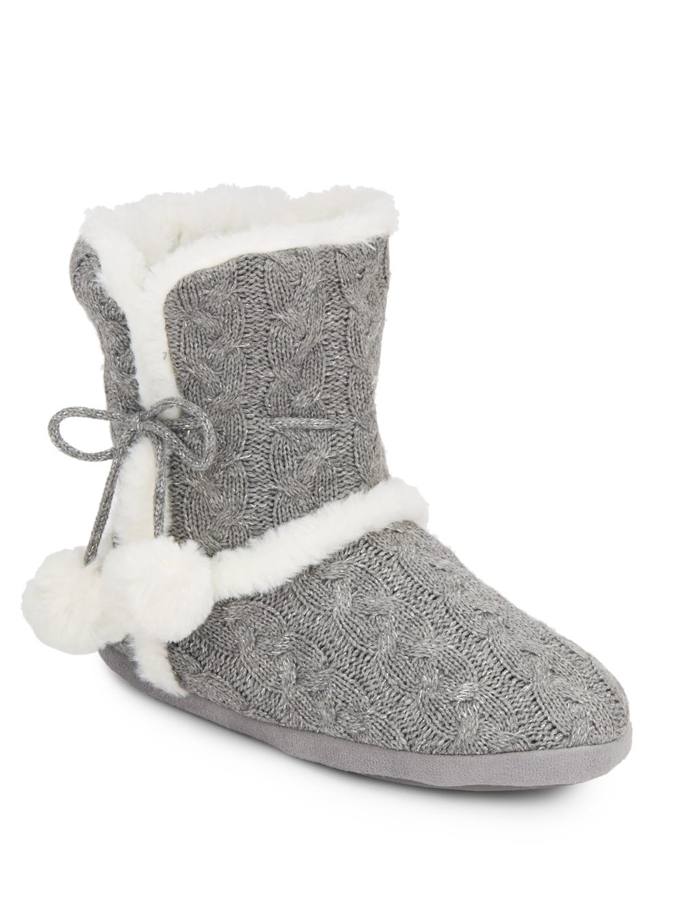 grey boot slippers