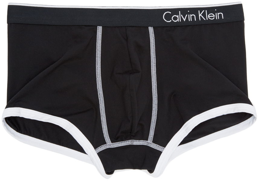 Calvin klein Black Lowrise Microfiber Boxer Briefs in Black for Men Lyst
