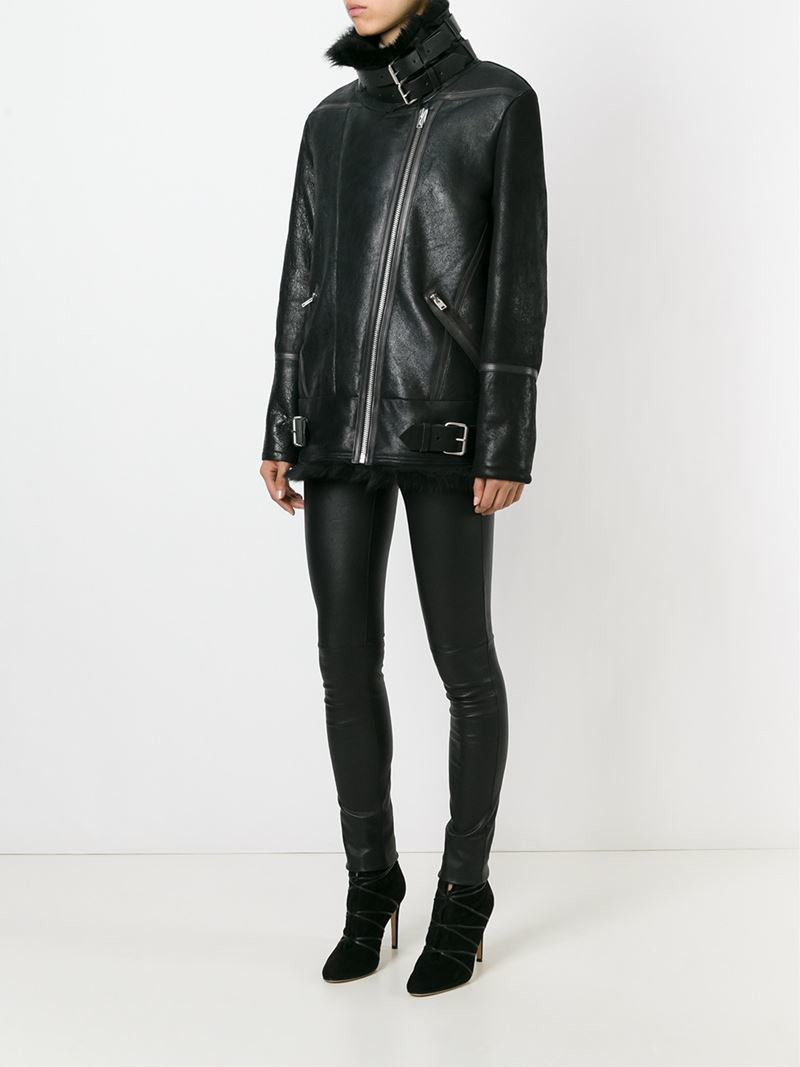 iro shearling biker jacket