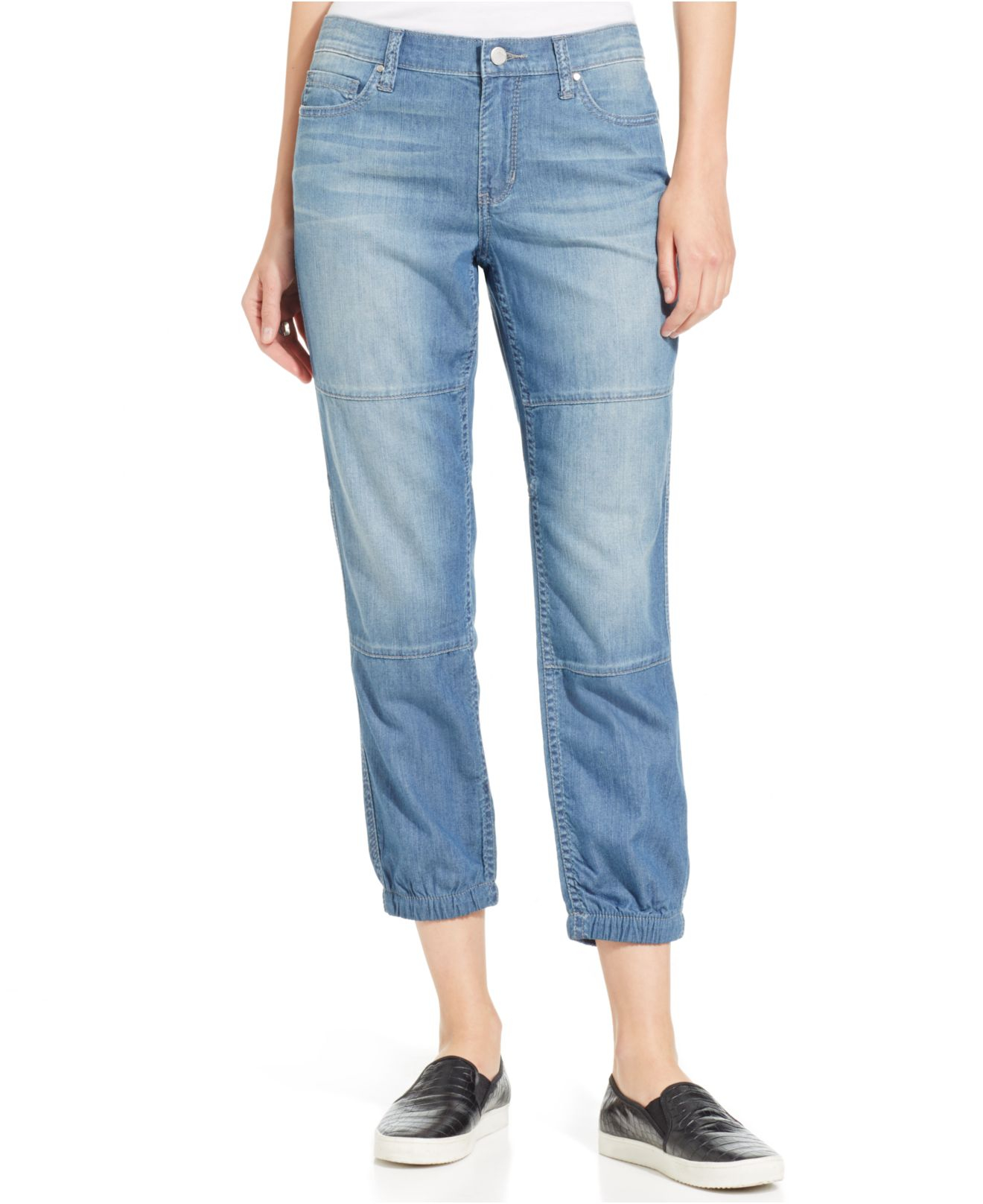 Dkny Soft Denim Jogger Pants in Blue | Lyst