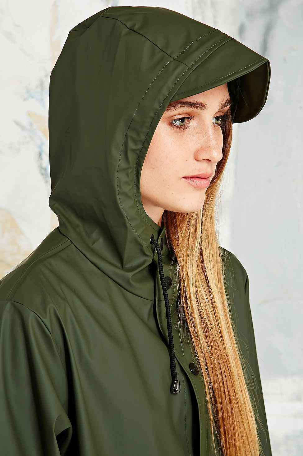 Rains Long Waterproof Jacket In Khaki in Natural for Men Lyst