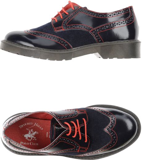 Beverly hills polo club Lace-up Shoes in Red for Men (Dark blue)