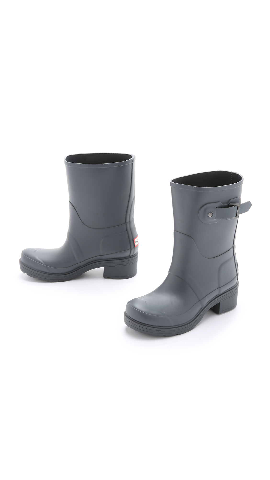 hunter rain boots dark slate