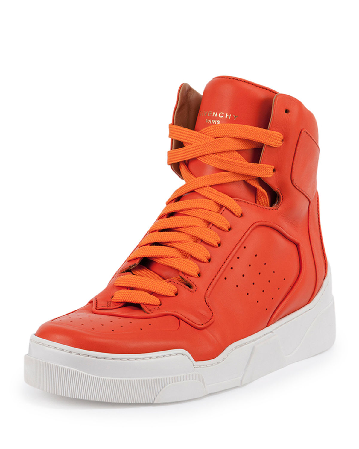 orange high top sneakers