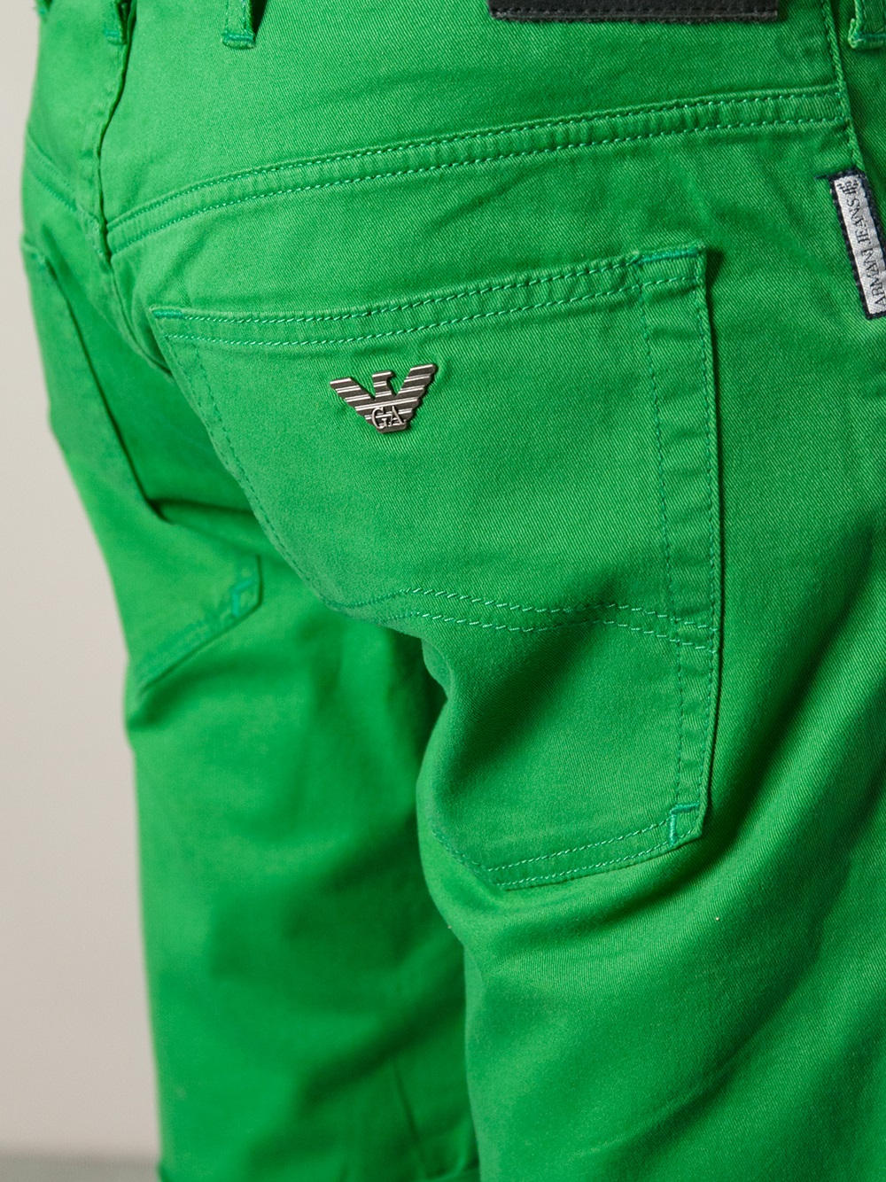 Armani Jeans Denim Shorts in Green for Men | Lyst