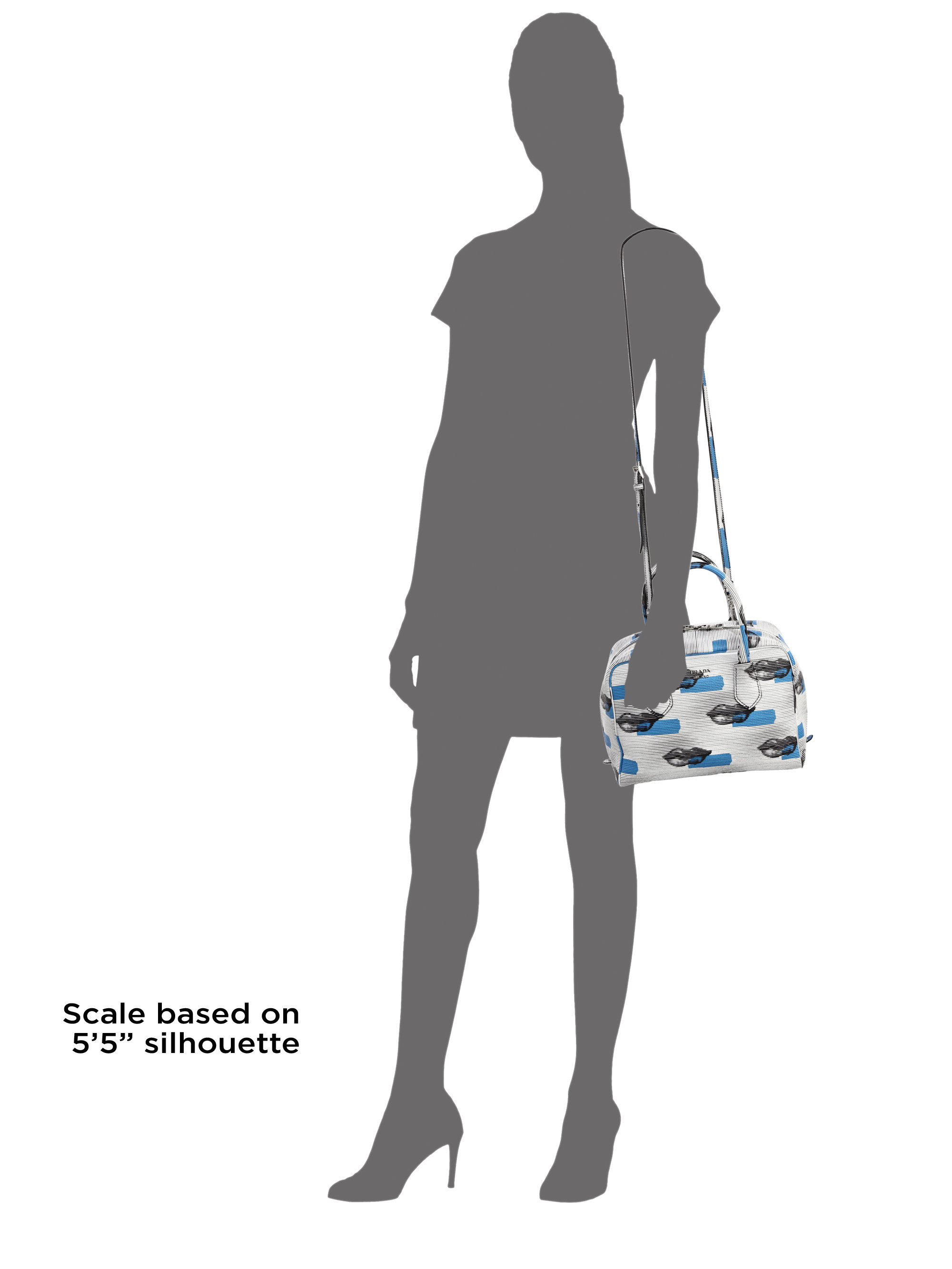 Prada Lip-print Leather Inside Bag in White (white-blue) | Lyst  