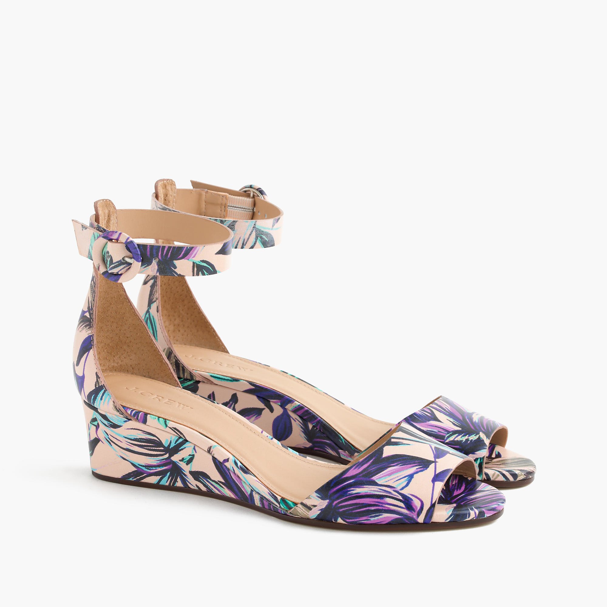 purple floral sandals
