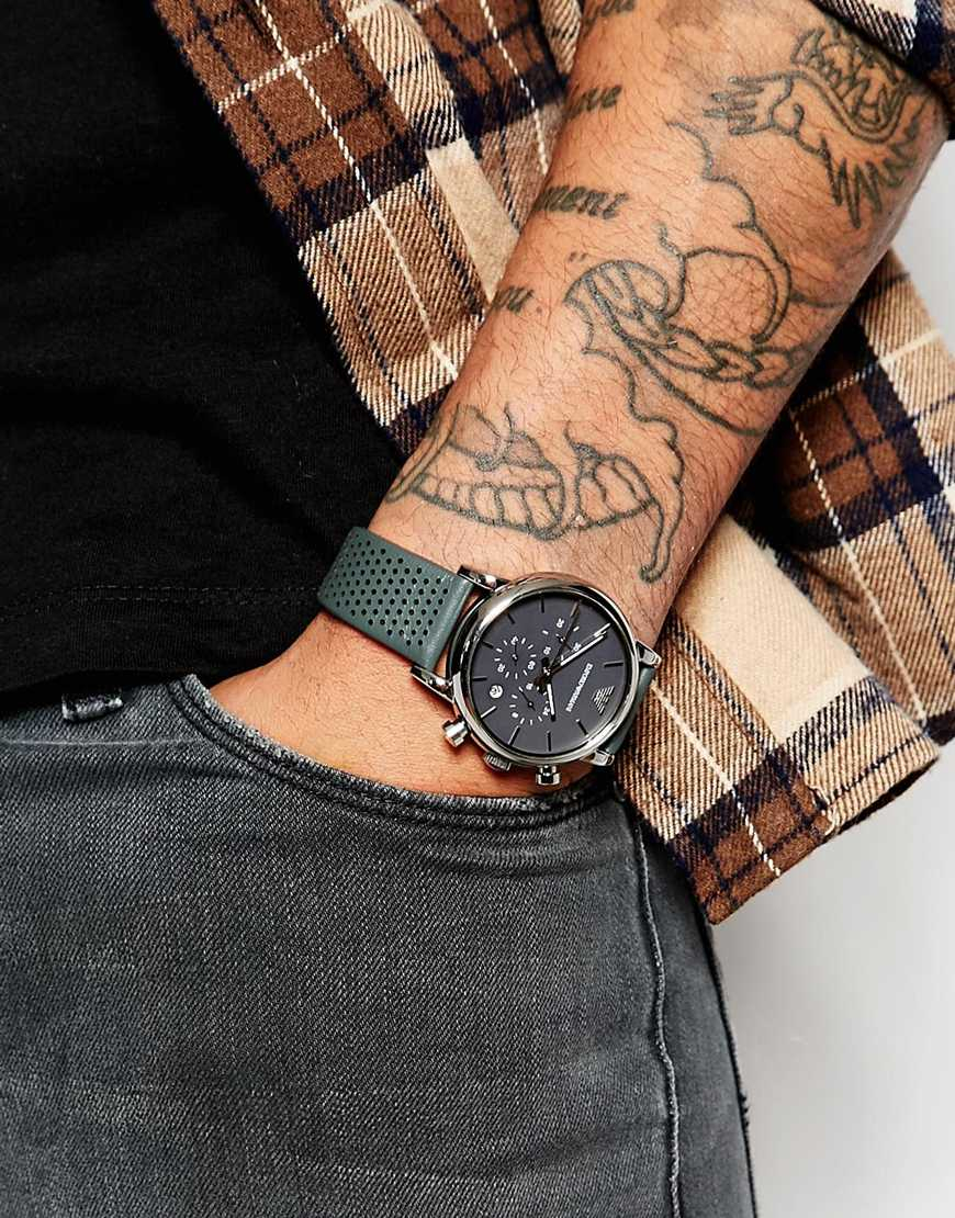 emporio armani watch grey
