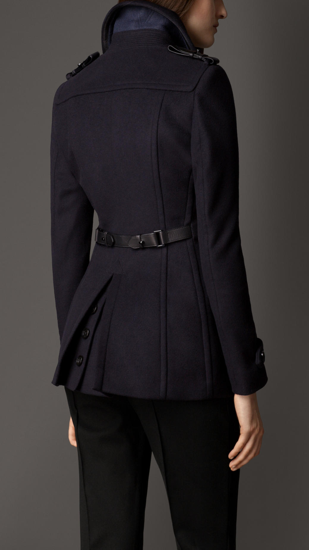 burberry women's wool cashmere pea coat