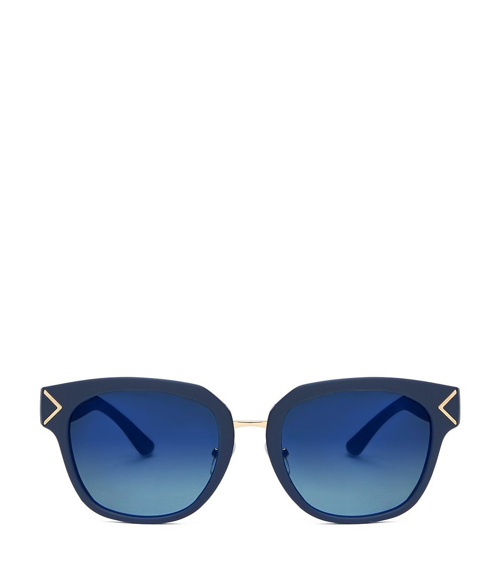tory burch metal trim matte sunglasses