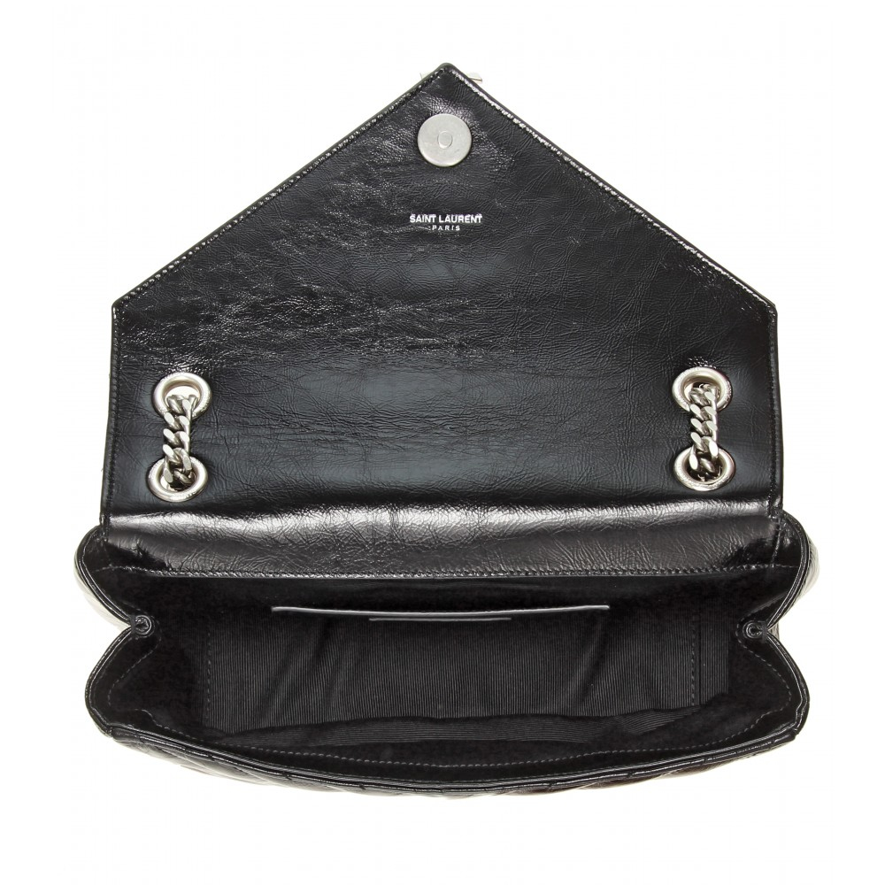 Saint laurent Punk Monogramme Quilted Shoulder Bag in Silver | Lyst