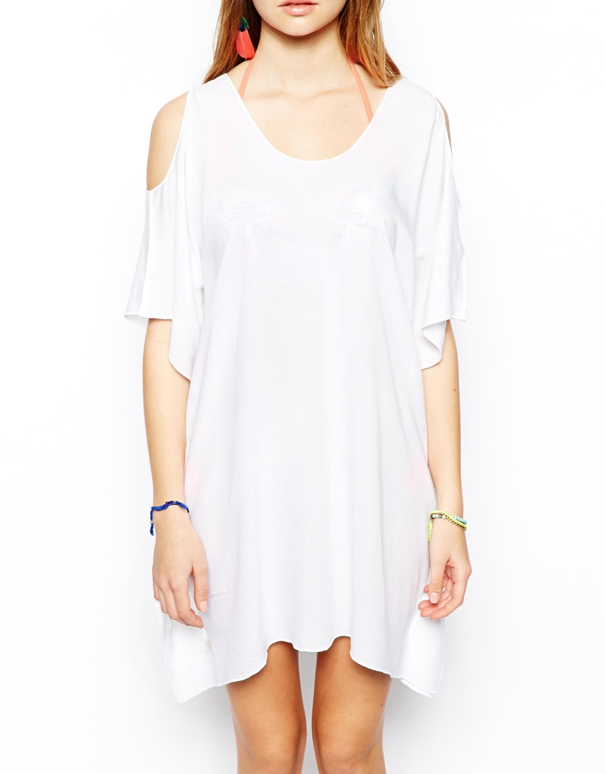 asos white beach cover up