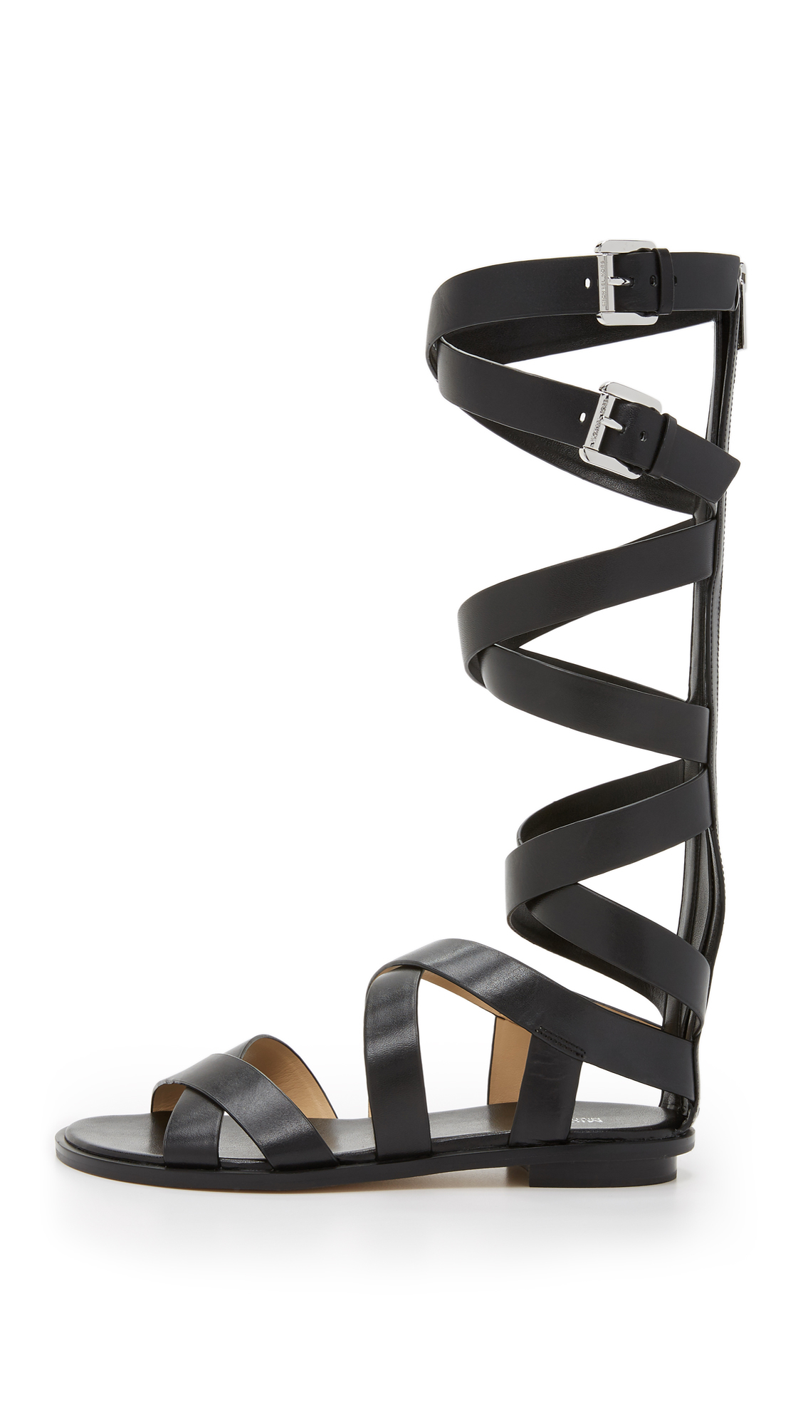 MICHAEL Michael Kors Leather Darby Gladiator Sandals in Black - Lyst