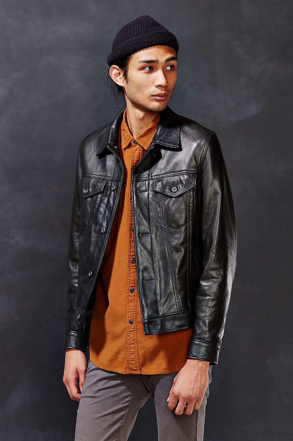 Schott leather trucker best sale jacket
