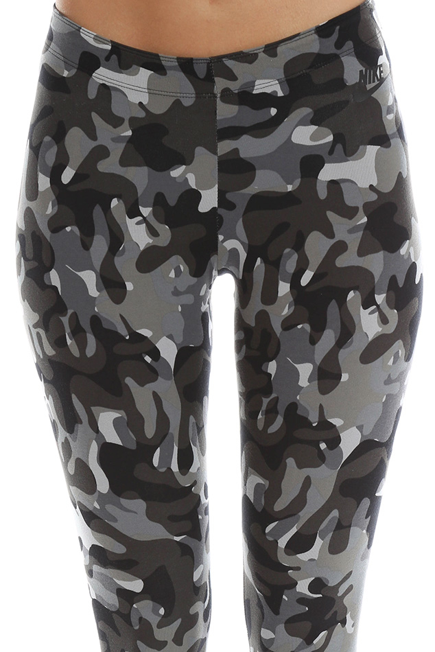 Nike Cotton Camo Legging in Black | Lyst