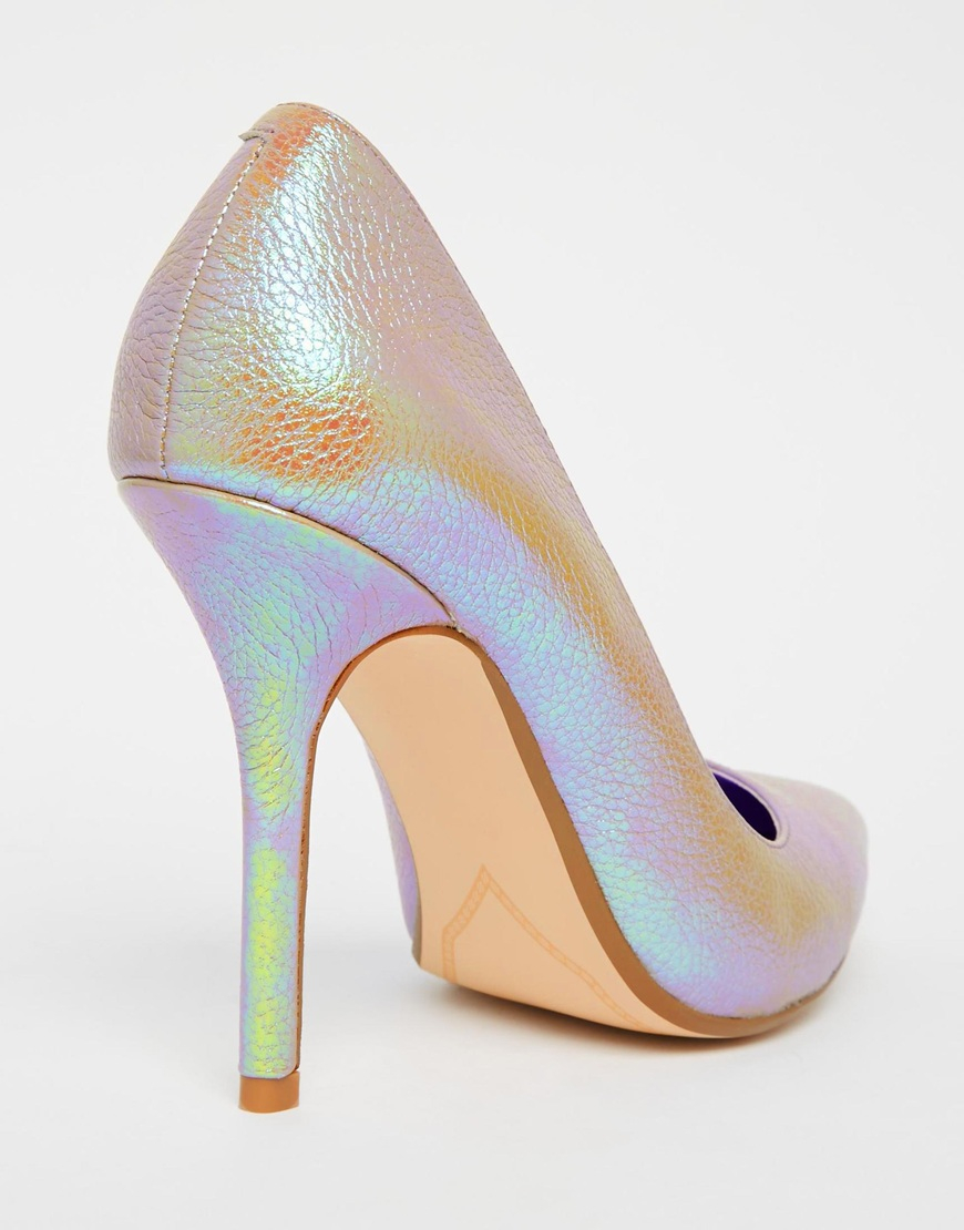 pink hologram heels